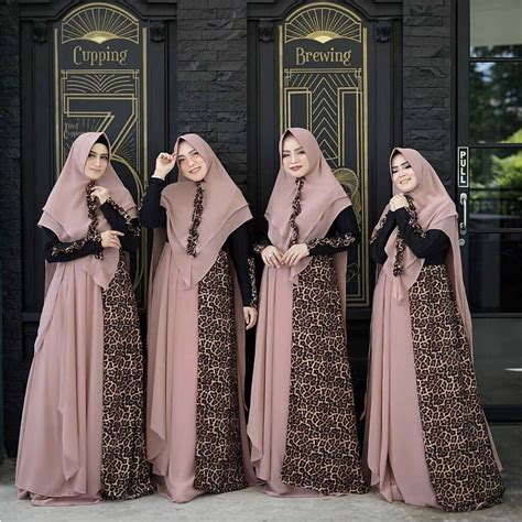 Kombinasi Gamis Batik Dan Polos Gamis