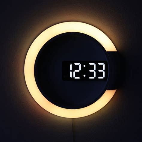 3d Led Digital Wall Clocks Alarm Mirror Hollow Watch Wall Clock Modern