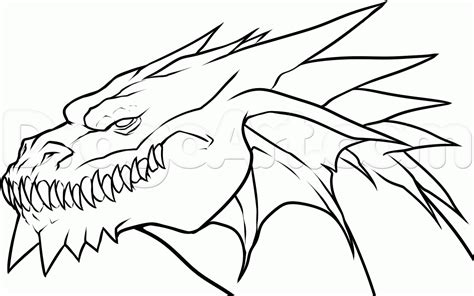 How To Draw Dragons How To Draw A Dragon Head Step By Step Dragons