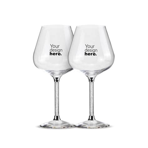 Custom Printed Wine Glasses Set Of 2 Printing Merchlist