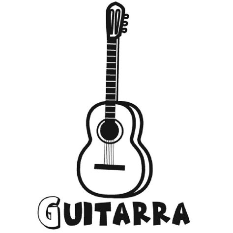 Dibujo De Una Guitarra Para Colorear
