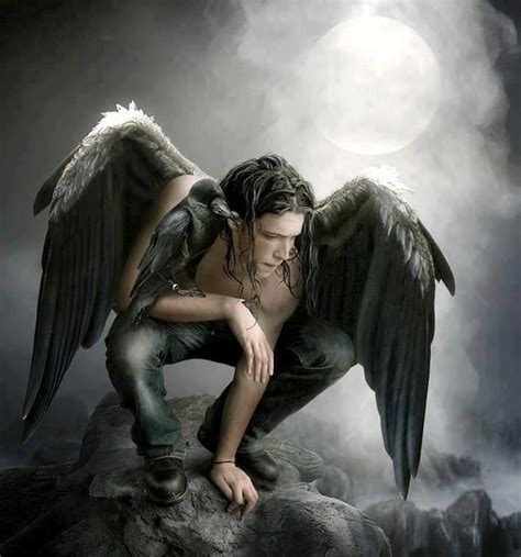Male Raven Angel Male Angels Angels And Demons Fallen Angel The