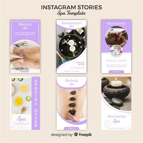 Plantillas De Instagram Stories De Spa Vector Gratis