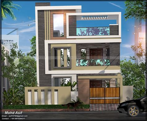 New 40 double floor house front elevations designs in india | home design ideas. 7 Photos 2nd Floor Home Front Design And View - Alqu Blog