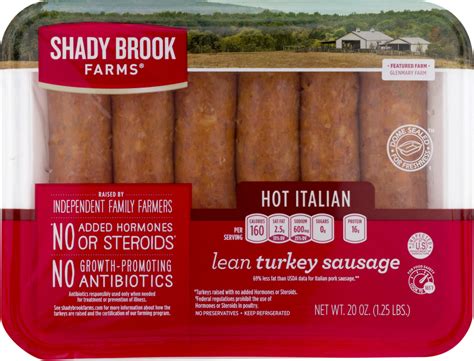 Shady Brook Farms Lean Turkey Sausage Hot Italian Shady Brook Farms