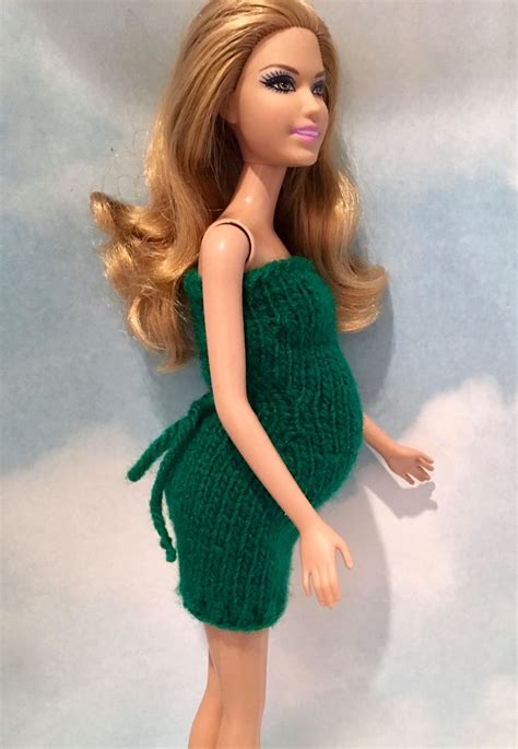 Pregnant Belly For Barbie With Newborn Baby Doll In Blanket Etsy