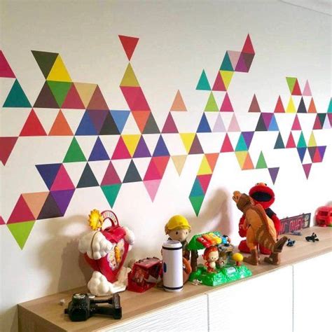 Triangle Wall Decals 45 Mod Colors Triangle Wall Decal Geometric