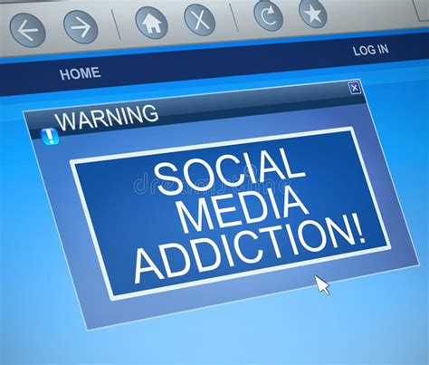 Social Media Addiction Concept Stock Illustration Illustration Of
