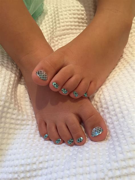 Jamberry Pedicures With My Girls Mermaid Tales Little Girl Nails