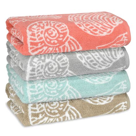 Sea Life Bath Towels Towel Collection Beach Cottage Decor Cotton