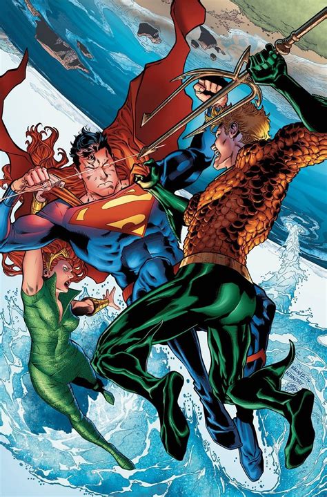Aquaman And Mera Vs Superman By Brad Walker Dc Comics Art Aquaman