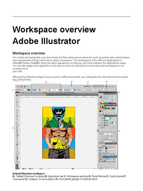 Illustrator Workspace Overview Adobe Illustrator Adobe Photoshop