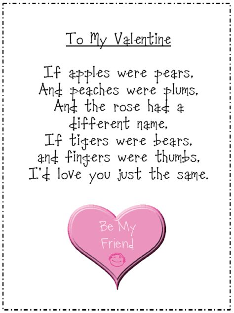 Grade Onederful Valentines Poems Valentines Day Poems Valentines