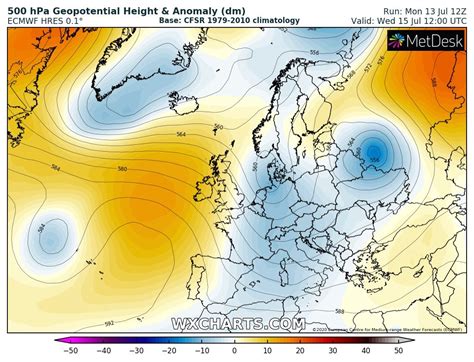 Cold Weather Pattern Over Europe Through Mid July