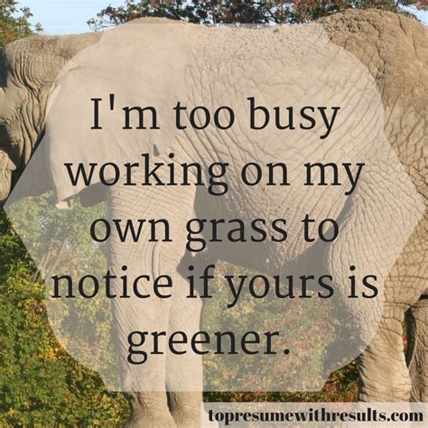 Im Too Busy Working On My Own Grass To Notice If Yours Is Greener