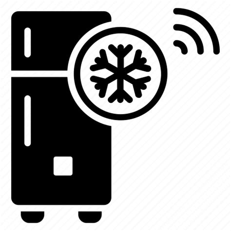 Refrigerator, smart freezer, smart fridge, wifi fridge, wireless cooling, wireless system icon