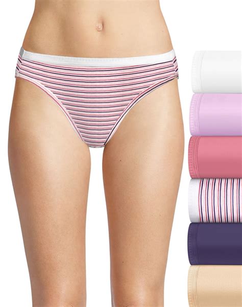 Hanes Womens Ultimate Comfort Cotton Bikinis Pack Walmart Com