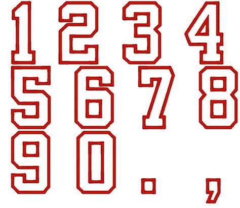 Numbers Font Collegiate Events Varsity Creative Fonts Number Fonts