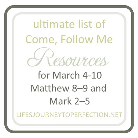 Lifes Journey To Perfection Come Follow Me Resources For March 410