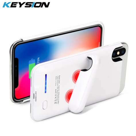 Keysion 4000mah Power Bank Case For Iphone X Ultra Slim Portable