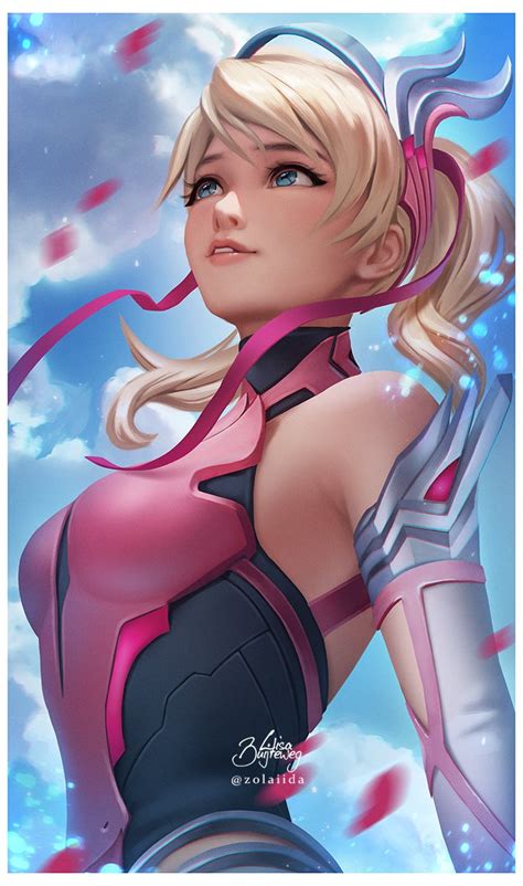 Mercy And Pink Mercy Overwatch And 1 More Drawn By Lisabuijteweg