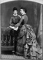 1873 Alexandra and Dagmar in polka-dotted dresses detint | Grand Ladies ...