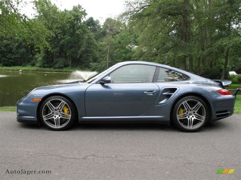 2008 Porsche 911 Turbo Coupe In Baltic Blue Metallic Paint To Sample