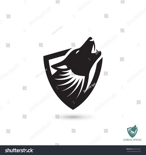 Howling Wolf Symbol Vector Illustration Stock Vector Royalty Free