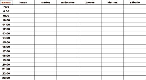 Plantillas De Horarios De Trabajo Para Imprimir Calendario May 2021