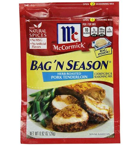 So keeping it moist and juicy can be tricky. Mccormick Bag 'n Season Herb Roasted Pork Tenderloin ...