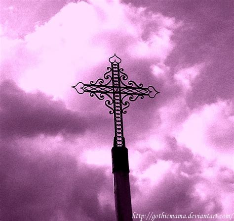 Cross Against A Purple Sky By Gothicmama On Deviantart