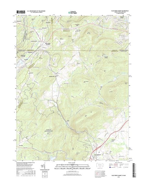 Mytopo Blue Ridge Summit Pennsylvania Usgs Quad Topo Map