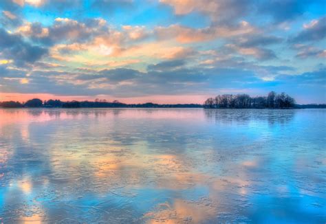 Frozen Lake Sunset · Free Photo On Pixabay