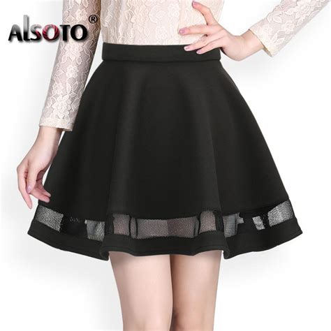 Fashion Grid Design Women Skirt Elastic Faldas Ladies Midi Skirt Sexy Girls Mini Pleated Skirts