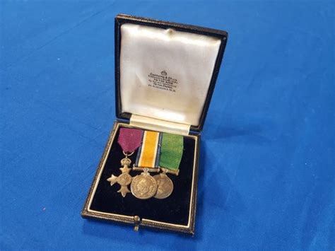 Medal Mini British Wwi Trio Doughboy Military Collectables