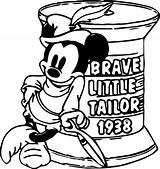 Tailor Coloring Mickey Brave Wecoloringpage Smurf sketch template