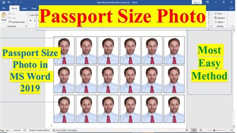How To Create Passport Size Photo In Ms Word Printable Passport Size