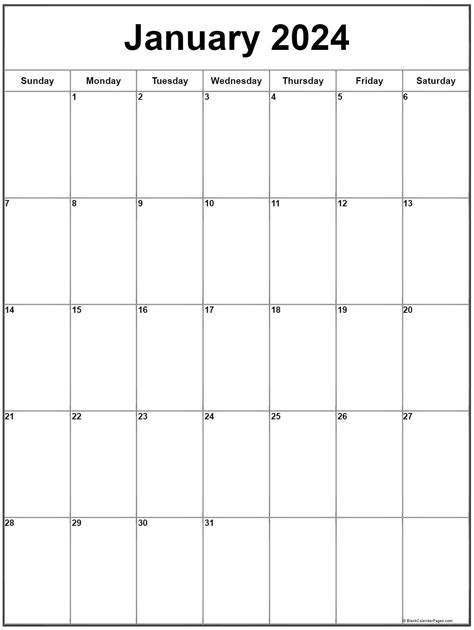 January 2023 Vertical Calendar Portrait 2023 Calendar Templates And