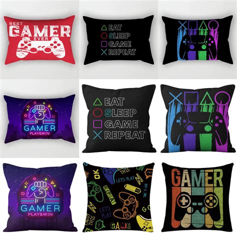 Throw Pillows Sofa Vintage Gamer Couch Throw Pillows Playstation