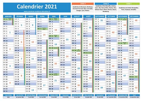 Calendrier Vacances Scolaire 2021 Et 2022 192 Imprimer Calendrier 2022