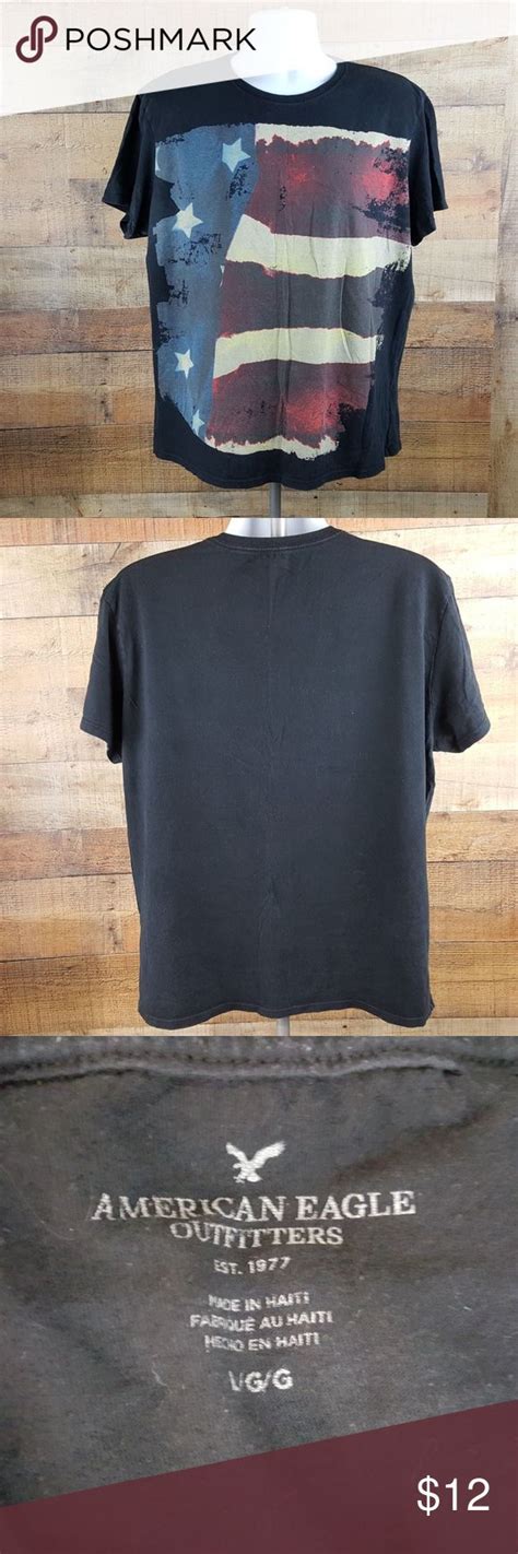 American Eagle Outfitters T Shirt Mens Black Size Mens Shirts