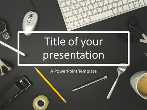 Flat Lay With Imac Keyboard Powerpoint Template Presentationgo