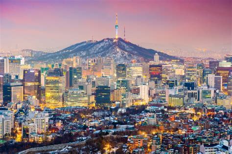Seoul South Korea Cityscape Stock Image Image Of Financial Dawn