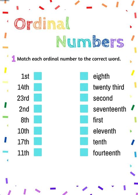 Ordinal Numbers Online Worksheet For Primero Secundaria You Can Do The