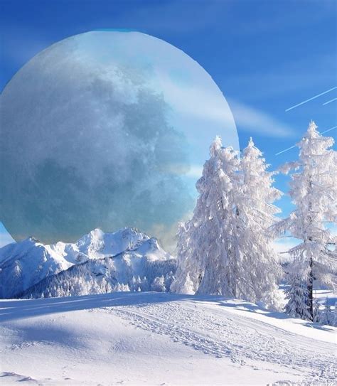 Winter Full Moon ฤดูหนาว ธรรมชาติ นิวซีแลนด์