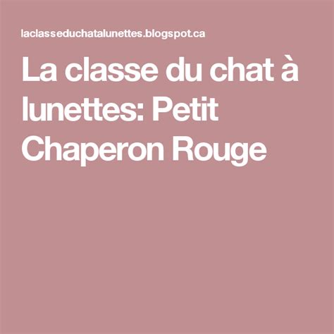 La Classe Du Chat Lunettes Petit Chaperon Rouge Inbox Screenshot