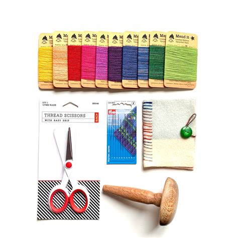 Mending Kit Starter Upcycled Yarn Darning Kit Mending Etsy