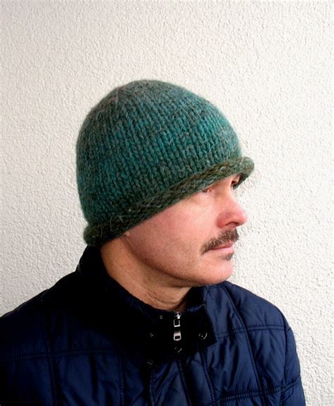 Mens Winter Hat 100 Natural Icelandic And Sheep Wool Cap Eco Etsy