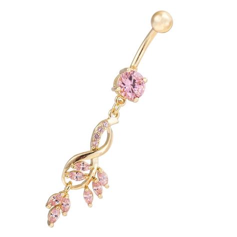2016 New Branch Flower Belly Button Rings For Women Sexy Navel Ring
