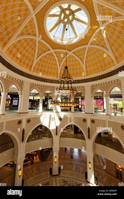 The Ornate Interior Of The Dubai Mall Largest Shopping Mall In The